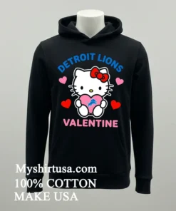 Detroit Lions Hello Kitty Valentine Cute Shirt
