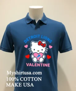Detroit Lions Hello Kitty Valentine Cute Shirt