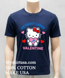 Detroit Lions Hello Kitty Valentine Cute Shirt