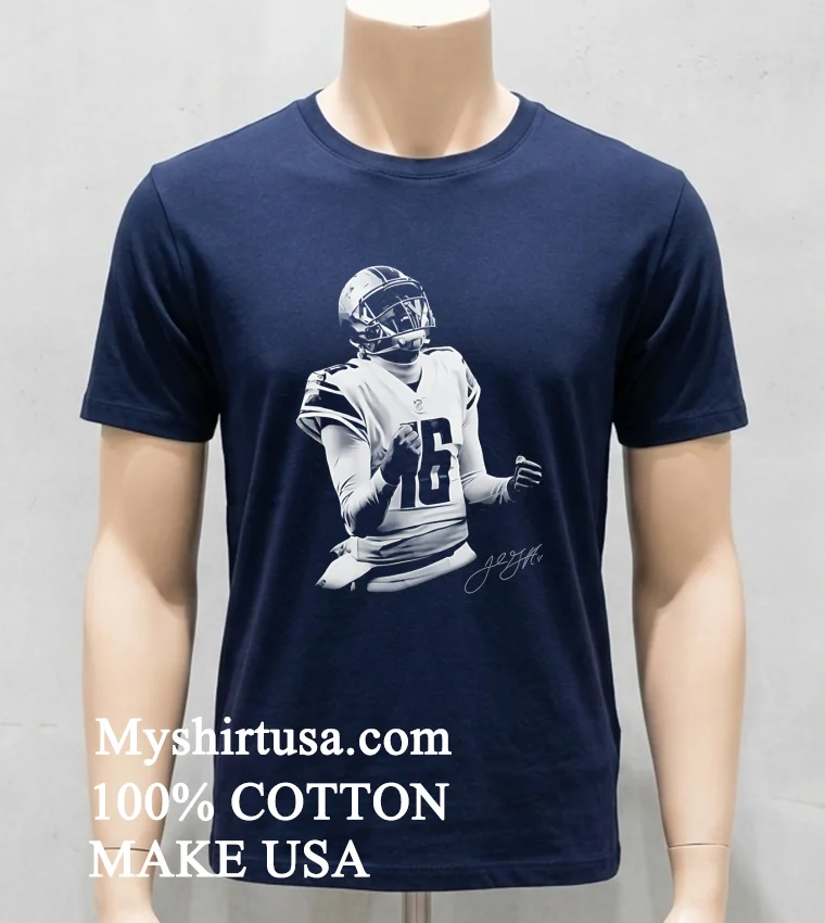 Detroit Lions Jared Goff Quarterback Mvp Player Signature Shirt Navy Shirt