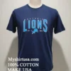Detroit Lions Nfl Football Retro Graphic Shirt Navy Shirt 1
