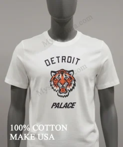 Detroit Palace Tiger Face Logo funny america t-shirts