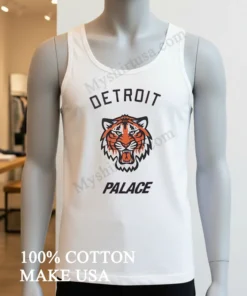 Detroit Palace Tiger Face Logo funny america t-shirts