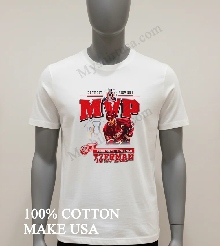 Detroit Red Wings Mvp Steve Yzerman Vintage Shirt White T Shirt 1
