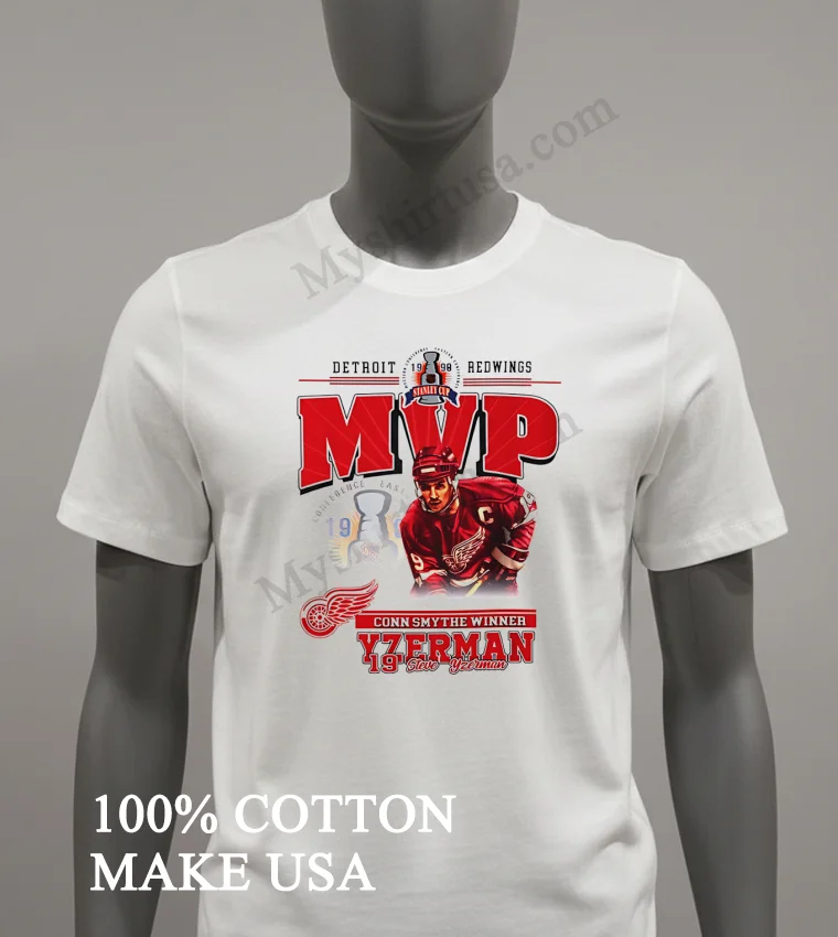 Detroit Red Wings Mvp Steve Yzerman Vintage Shirt White T Shirt 2