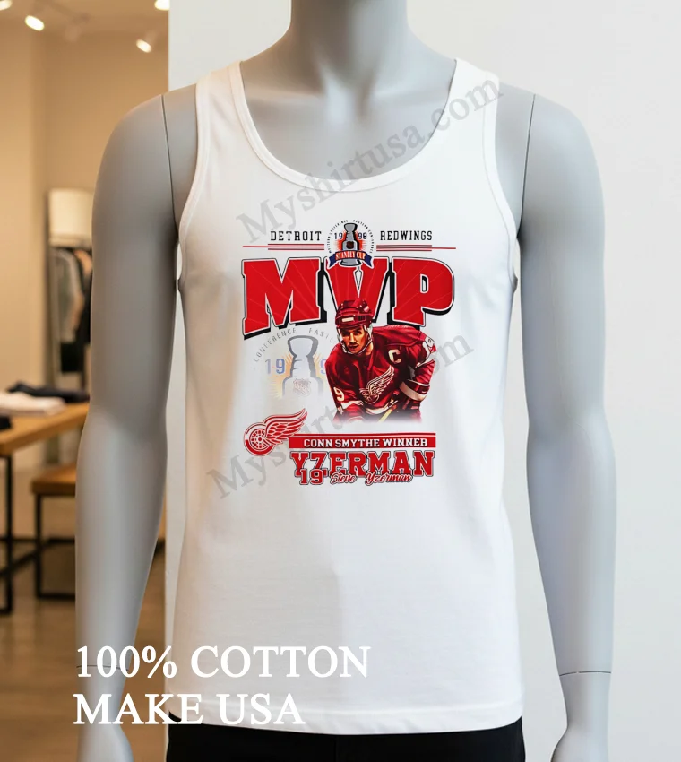 Detroit Red Wings Mvp Steve Yzerman Vintage Shirt White T Shirt 3