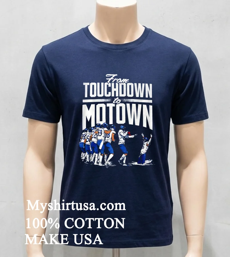 Detroit Tigers From Touchdown To Motown Football Players Shirt Navy Shirt