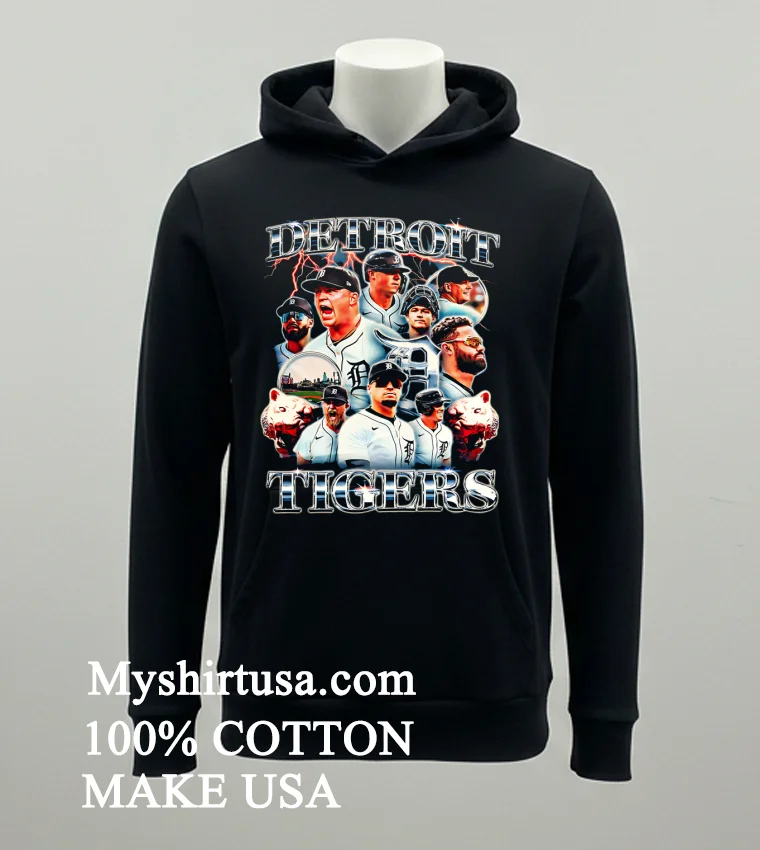 Detroit Tigers Graphic Team Players Shirt Balck Shirt
