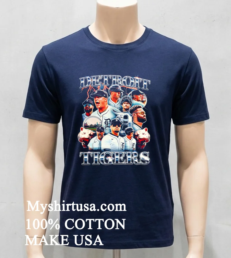 Detroit Tigers Graphic Team Players new t-shirt - navy-shirt Detroit Tigers Graphic Team Players Shirt Navy Shirt