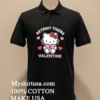 Detroit Tigers Hello Kitty Valentine Cute Shirt Balck Shirt 2