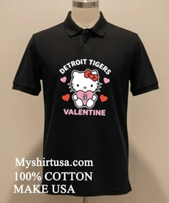 Detroit Tigers Hello Kitty Valentine Cute Shirt
