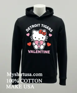 Detroit Tigers Hello Kitty Valentine Cute Shirt