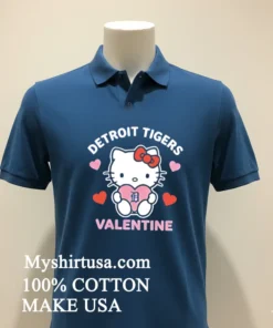 Detroit Tigers Hello Kitty Valentine Cute Shirt