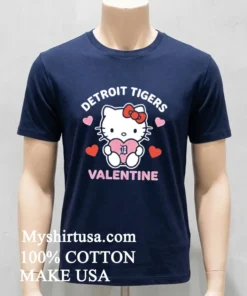 Detroit Tigers Hello Kitty Valentine Cute Shirt