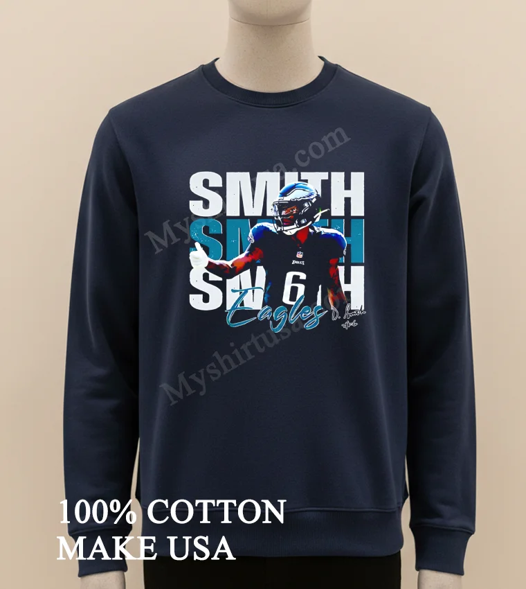 Devonta Smith 6 Philadelphia Eagles Football Players Super Bowl 2025 funny america t-shirts - long sleve shirt Devonta Smith 6 Philadelphia Eagles Football Players Super Bowl 2025 Shirt Long Sleve Shirt