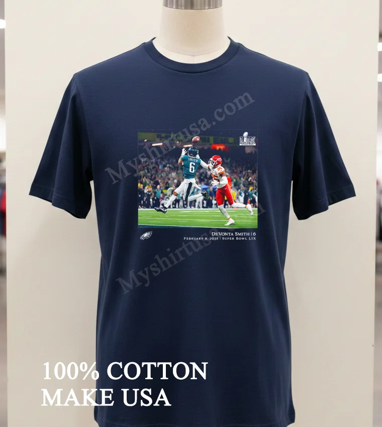 Devonta Smith Black Philadelphia Eagles Nfl Flash Features Super Bowl Lix Champions funny america t-shirts - navy-shirt Devonta Smith Black Philadelphia Eagles Nfl Flash Features Super Bowl Lix Champions Shirt Navy Shirt