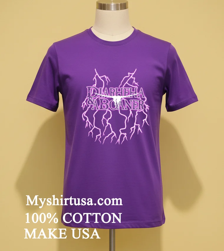 Diarheha A Boaner American Lightning Shirt Purple Shirt
