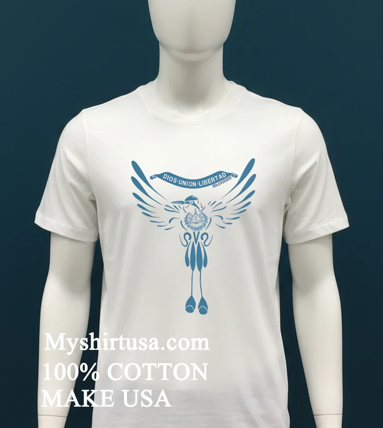 Dios Union Libertad Bird Shirt White T Shirt 1