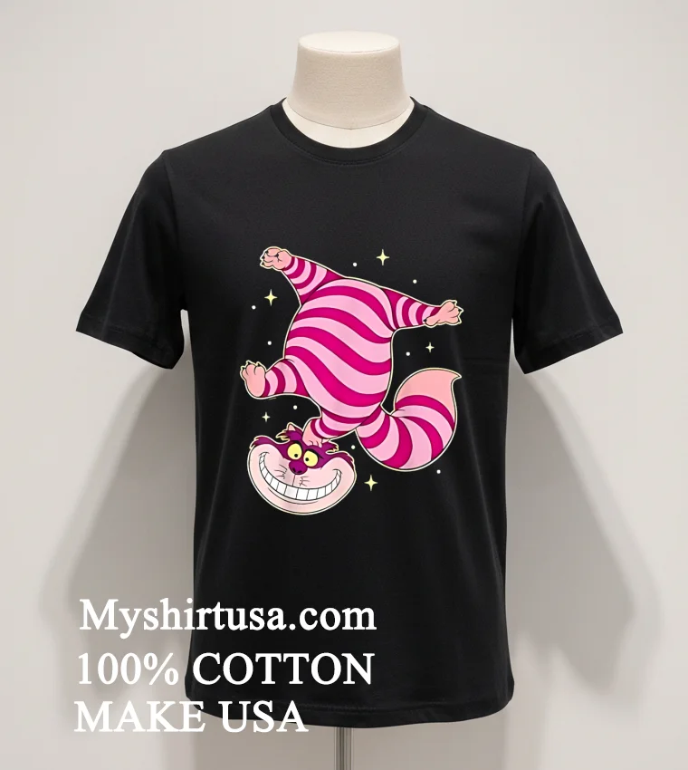 Disney Alice In Wonderland Cheshire Cat Cute Shirt Balck Shirt 1