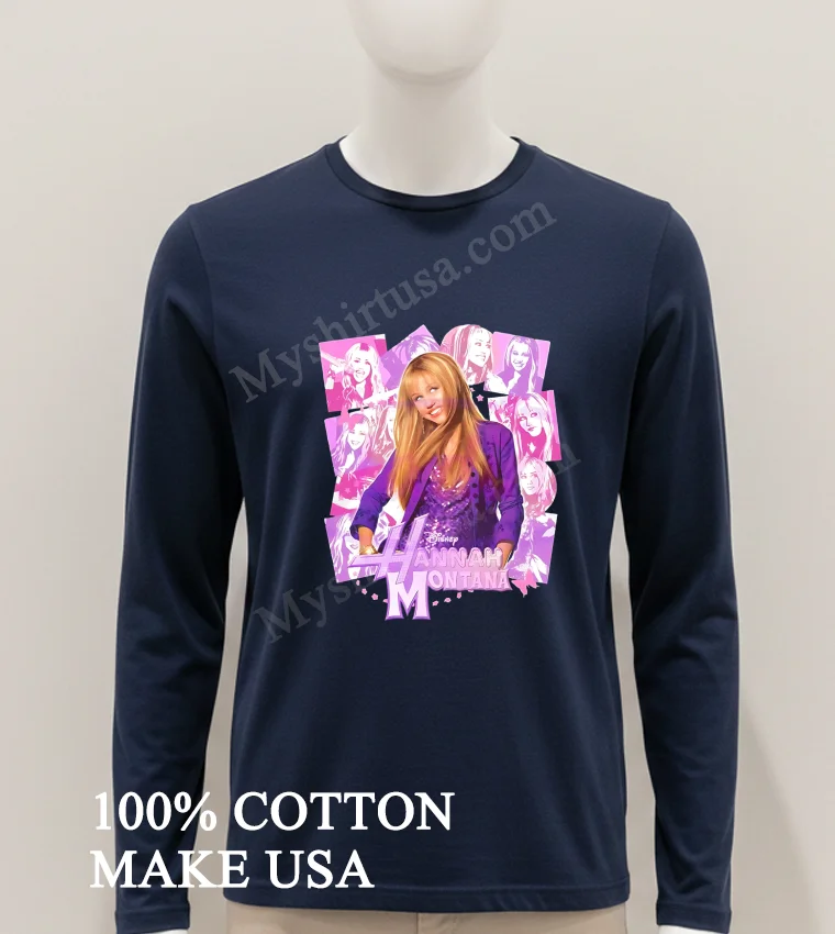 Disney Hannah Montana Pop Star Montage Graphic Shirt Hoodie Shirt 1