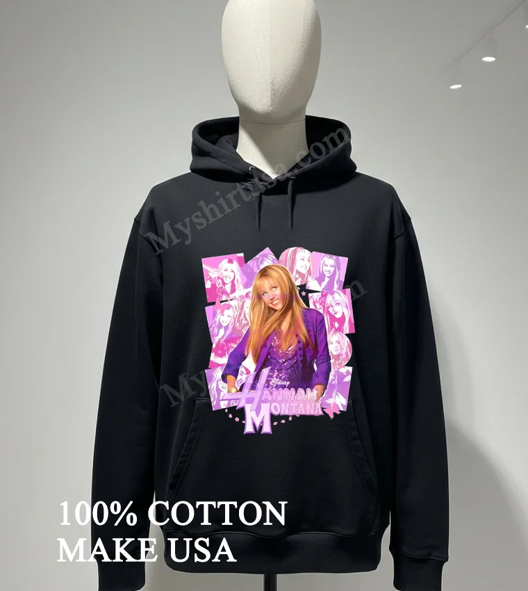 Disney Hannah Montana Pop Star Montage Graphic Shirt Hoodie Shirt
