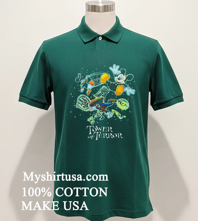 Disney Tower Of Terror Mickey And Friends Twilight Zone new t-shirt - green-shirt Disney Tower Of Terror Mickey And Friends Twilight Zone Shirt Green Shirt