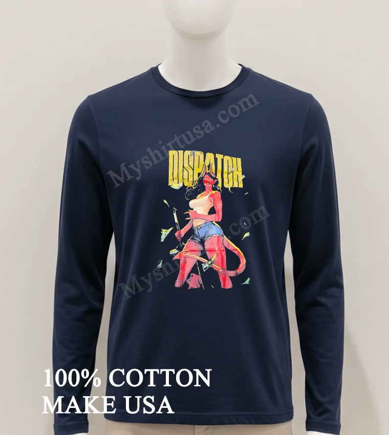 Dispatch Red Demon Girl With Horns And Money funny america t-shirts - hoodie-shirt Dispatch Red Demon Girl With Horns And Money Shirt Hoodie Shirt 1