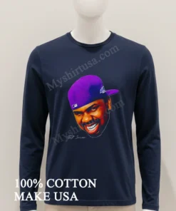 Dj Screw Houston Hip Hop Purple Hat Portrait funny america t-shirts