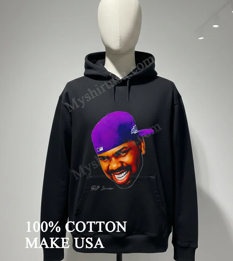 Dj Screw Houston Hip Hop Purple Hat Portrait Shirt Hoodie Shirt