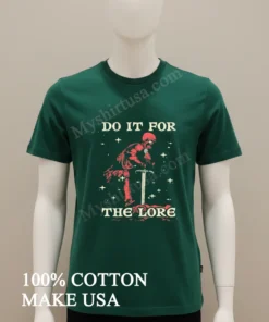 Do It For The Lore Kneeling Skeleton Knight With Sword funny america t-shirts