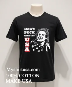 Don T Puck With The Usa Hockey Player Smiles funny america t-shirts