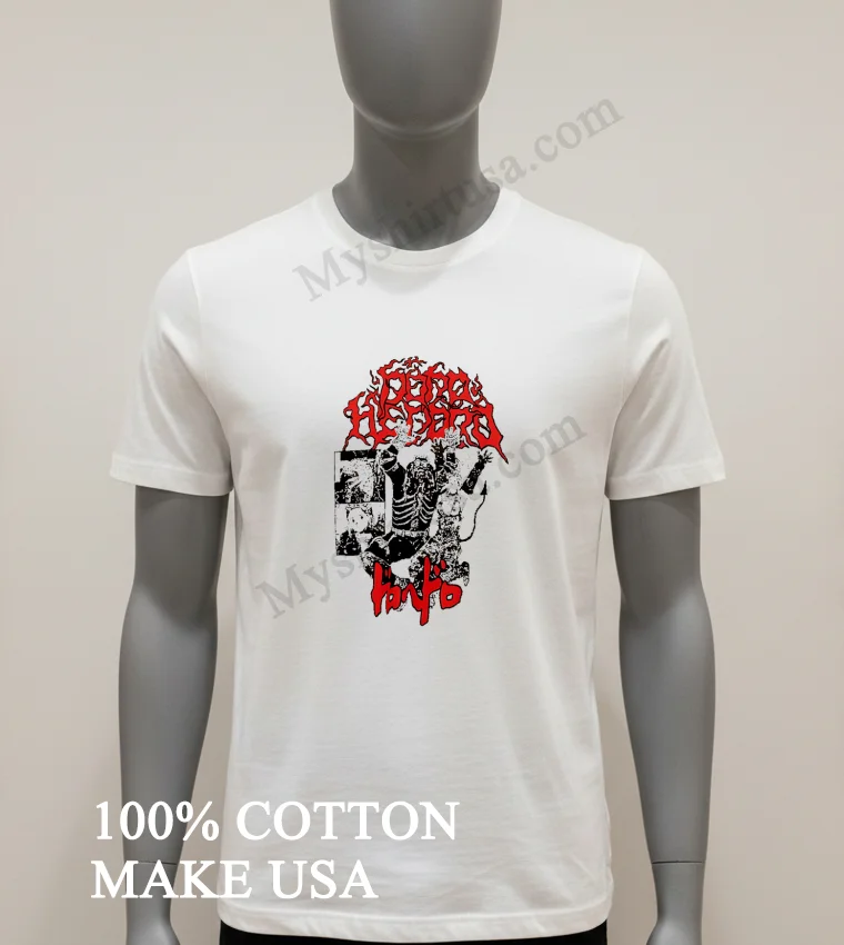 Dorohedoro Manga Characters With Red Japanese Katakana Graphic funny america t-shirts - white-t-shirt Dorohedoro Manga Characters With Red Japanese Katakana Graphic Shirt White T Shirt 1