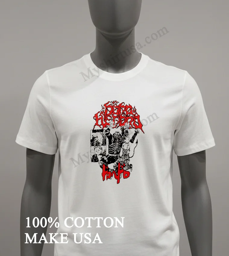 Dorohedoro Manga Characters With Red Japanese Katakana Graphic Shirt White T Shirt 2