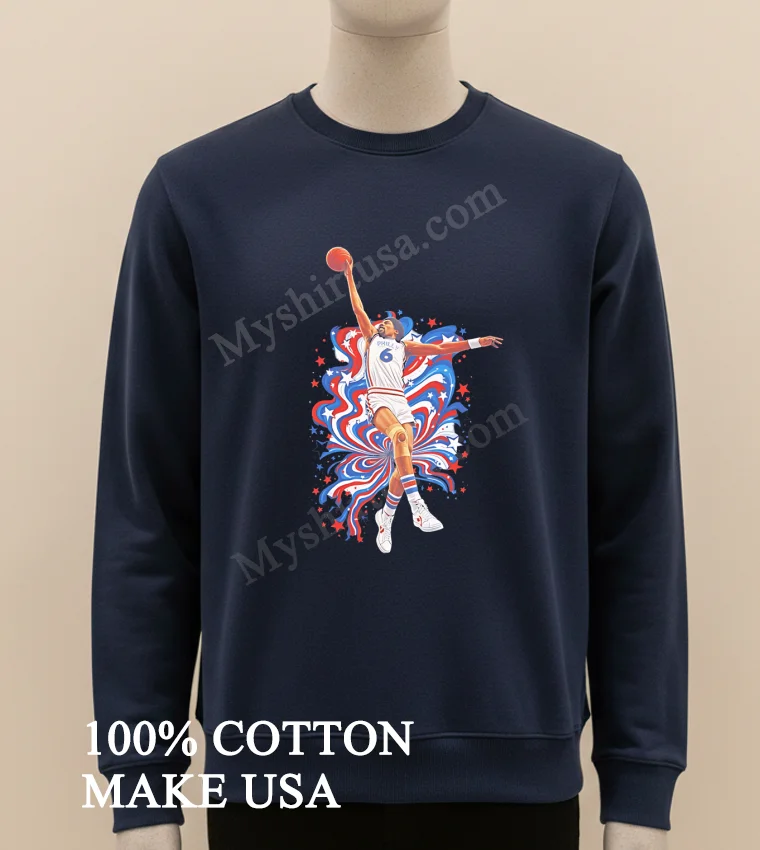 Dr. J Julius Erving Philadelphia 76Ers Basketball funny america t-shirts - long sleve shirt Dr J Julius Erving Philadelphia 76ers Basketball Shirt Long Sleve Shirt