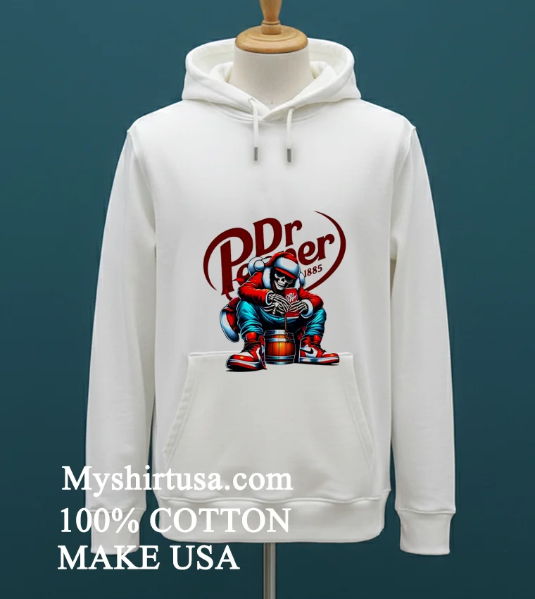 Dr Pepper Santa Skeleton Christmas Shirt White T Shirt 1