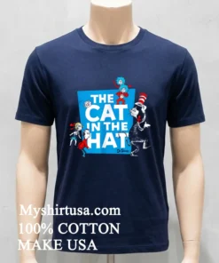 Dr Seuss The Cat In The Hat Characters Xhigh Shirt Navy Shirt