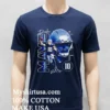 Drake Maye New England Vertical Name Helmet Head Shirt Navy Shirt