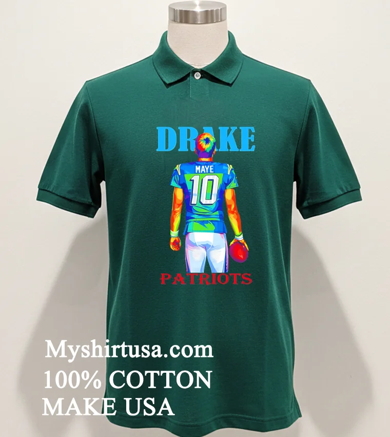 Drake Maye Pop Art Shirt Green Shirt