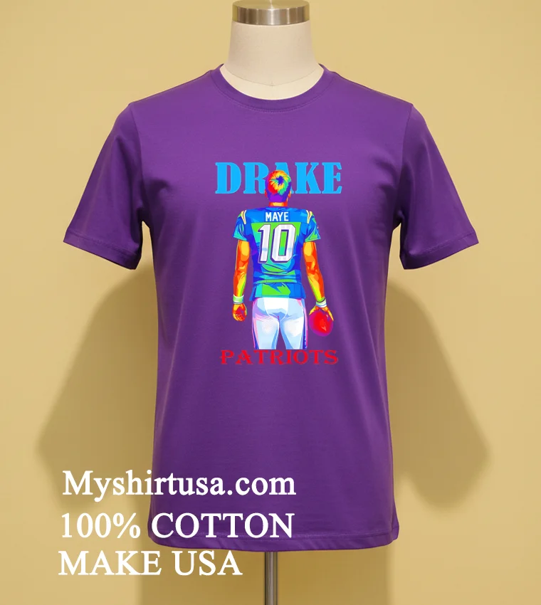 Drake Maye Pop Art Shirt Purple Shirt