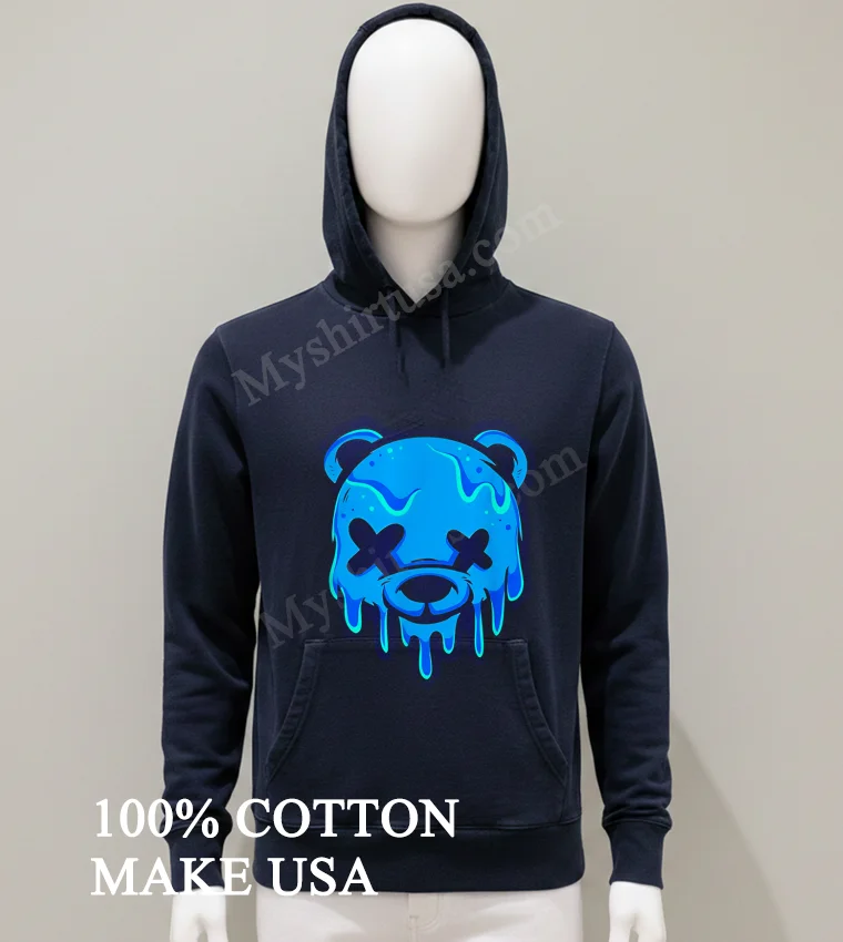 Drippy Bear Big Head funny america t-shirts - balck-shirt Drippy Bear Big Head Shirt Balck Shirt