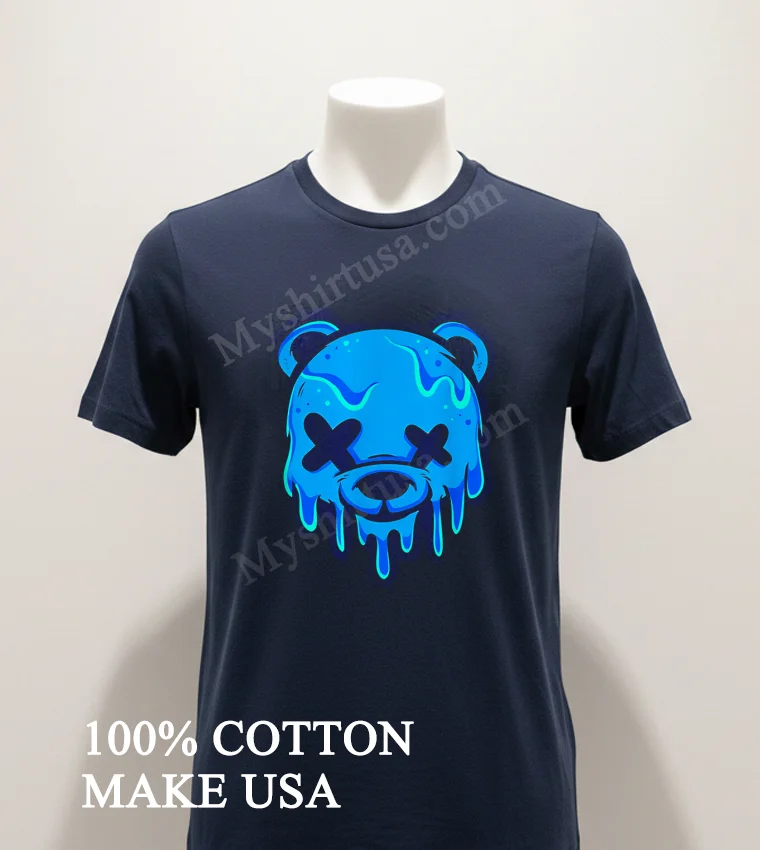 Drippy Bear Big Head Shirt Navy Shirt 1