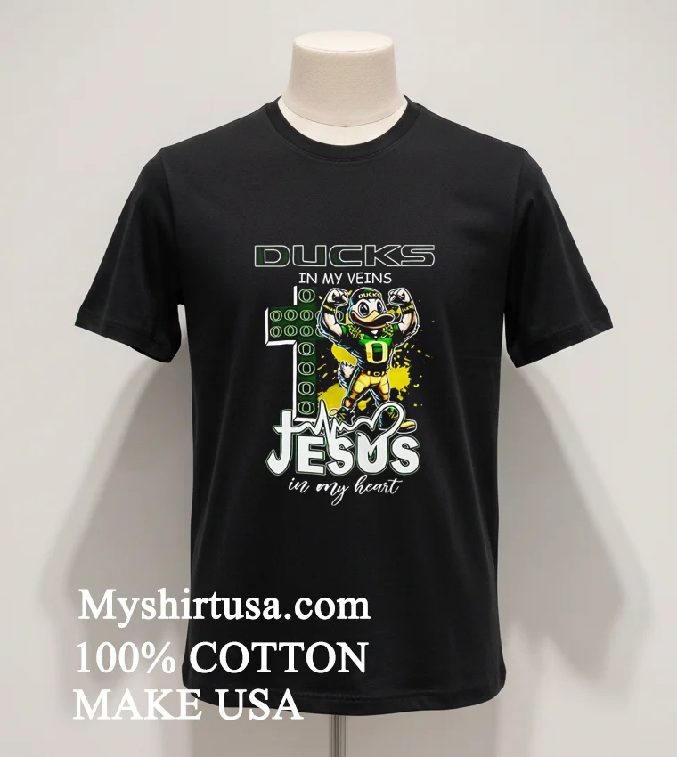 Ducks In My Veins Jesus In My Heart Mascot Shirt Balck Shirt 1