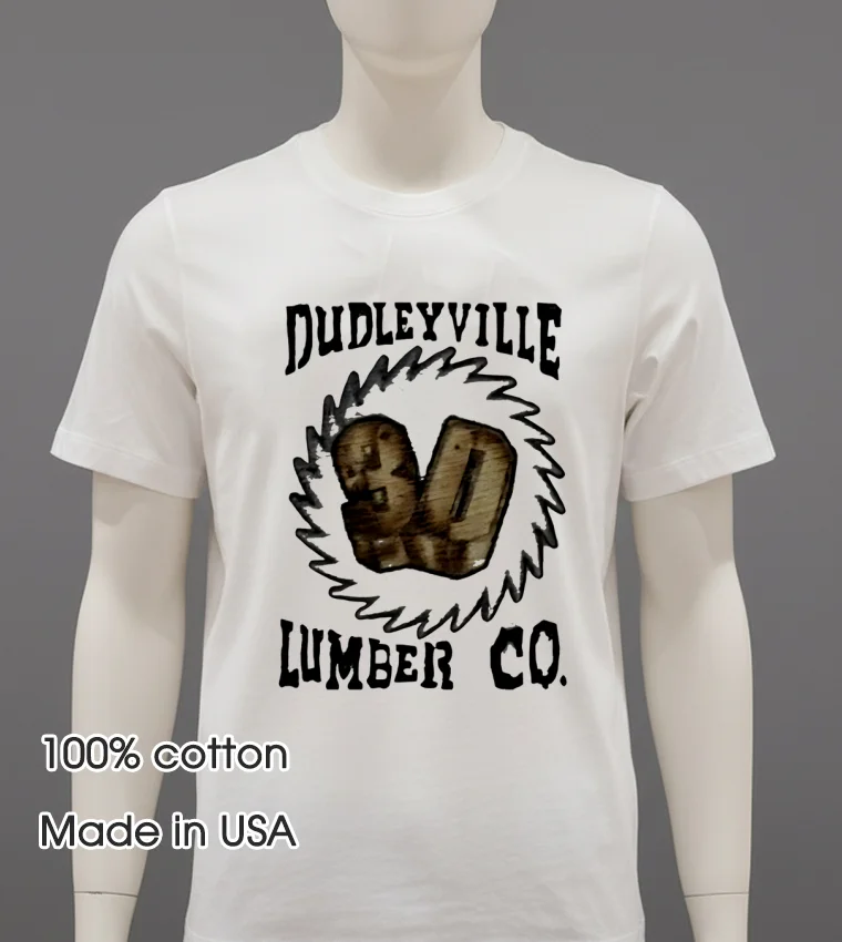 Dudleyville 3d Lumber Co Shirt White T Shirt 2