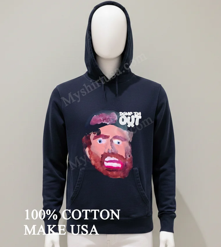 Dump Em Out Cartoon Bearded Man Face Graphic funny america t-shirts - balck-shirt Dump Em Out Cartoon Bearded Man Face Graphic Shirt Balck Shirt