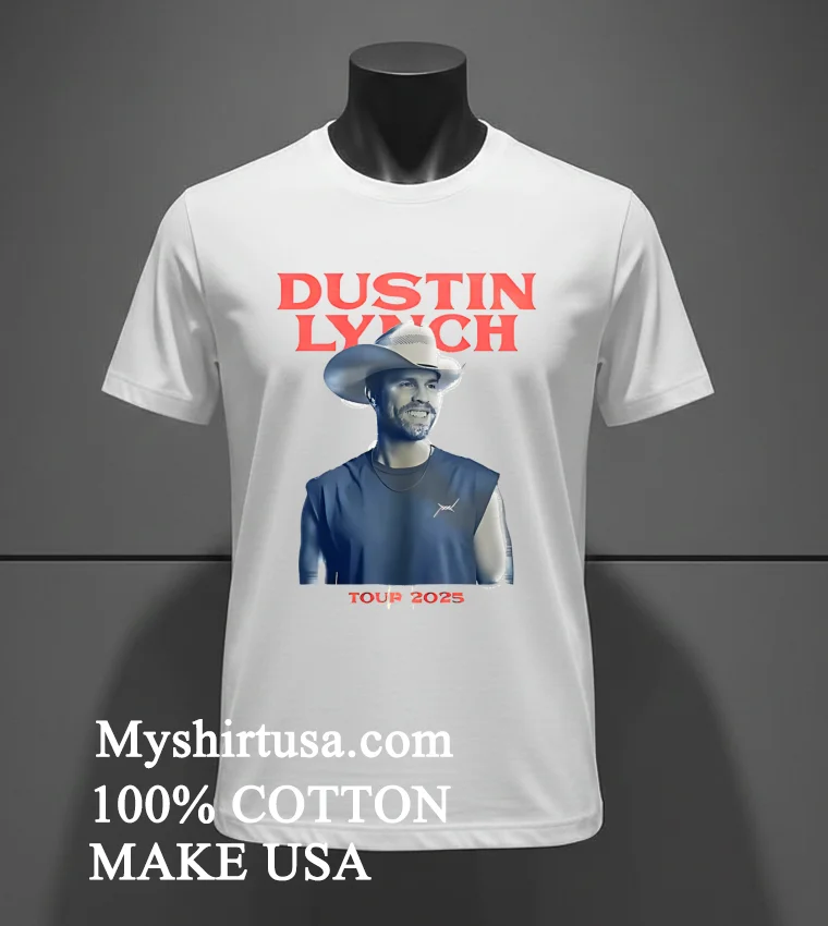 Dustin Lynch Photo Tour 2025 Shirt - white-t-shirt Dustin Lynch Photo Tour 2025 Shirt White T Shirt 3