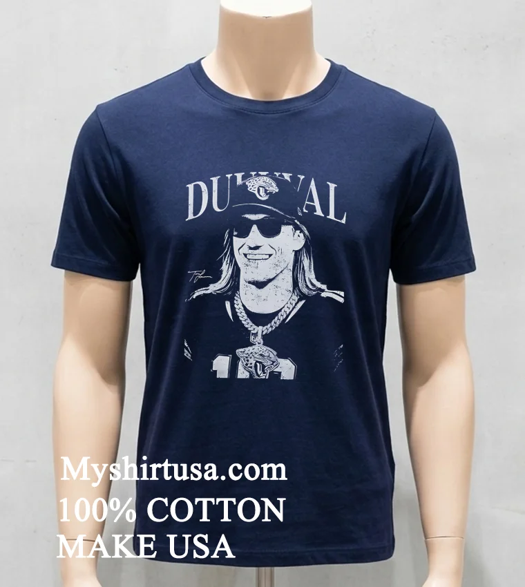Duuuval Trevor Lawrence Football Vintage Shirt - navy-shirt Duuuval Trevor Lawrence Football Vintage Shirt Navy Shirt