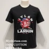 Dylan Larkin 21 American Flag Action Pose Shirt Balck Shirt