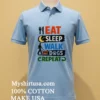 Eat Sleep Walk Dogs Repeat Shirt Blue Shirt