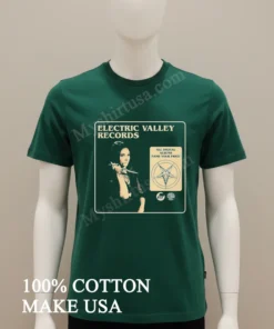 Electric Valley Records Woman Dagger Pentagram Baphomet funny america t-shirts