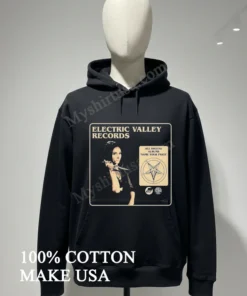 Electric Valley Records Woman Dagger Pentagram Baphomet funny america t-shirts